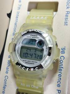 新品 箱付き CASIO カシオ G-SHOCK ジーショック I.C.E.R.C イルカクジラ会議 DW-9200K-7T デジタル 腕時計 イエロー スケ 電池交換済み