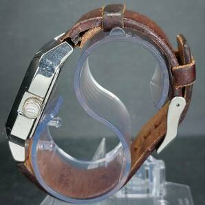 DIESEL ディーゼル DZ-5100 アナログ クォーツ ヴィンテージ 腕時計 チェリーブロッサムカラー ピンク文字盤 レザーベルト かっこいいの画像4