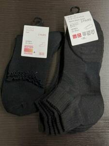 セット売り◆UNIQLO　ユニクロ　ヒートテックソックス　スポーツショートソックス　ブラック/新品