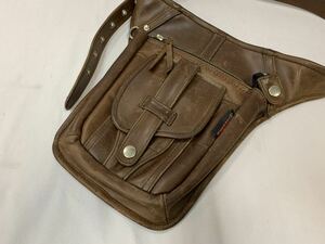 DEGNER Degner hip bag W-27 belt bag waist bag leather original leather [4-12] 105/491C