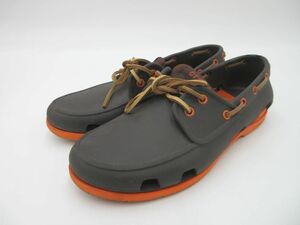 CROCS クロックス ビーチラインデッキシューズ ビーチ サンダル size26.0/茶 ■◆