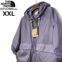 1円～!売切!【正規新品】THE NORTH FACE◆HERITAGE WIND JACKET フルジップ ウィンド パーカー US限定 ナイロン 防風(XXL)紫②180915-5_画像2