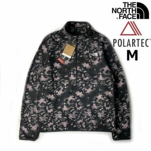 1円～!売切!【正規新品】THE NORTH FACE ALPINE POLARTEC 100 1/2 ZIP フリース 軽量 US限定 ポーラテック(M)グレー 総柄 181024-35