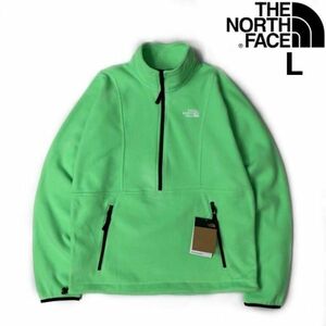 1円～!売切!【正規新品】THE NORTH FACE◆ATTITUDE 1/4ZIP フリース アティテュード US限定 日本未発売 軽量 ロゴ刺繍(L)緑 181024-50