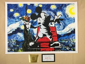 #009 DEATH NYC 世界限定ポスター 現代アート ポップアート バンクシー フラワーボンバー ミッキーマウス DISNEY ゴッホ 星月夜
