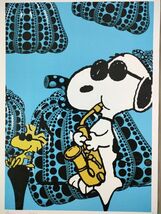 #017 DEATH NYC 世界限定ポスター 現代アート ポップアート スヌーピー ウッドストック PEANUTS 草間彌生 青かぼちゃ ジャズ_画像2