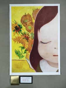 #030 DEATH NYC 世界限定ポスター 現代アート ポップアート ゴッホ ひまわり 奈良美智 NARA YOSHITOMO ロッタ 目を瞑る 少女