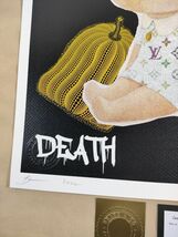 #024 DEATH NYC 世界限定ポスター 現代アート ポップアート 草間彌生 南瓜 かぼちゃ 奈良美智 目つき少女 つり目 女の子 ヴィトン_画像3