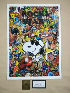 #012 DEATH NYC 世界限定ポスター 現代アート ポップアート スヌーピー ロックスター MARVEL マーベル アイアンマン ROCK