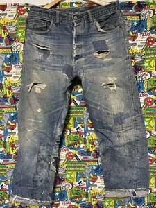 1960年代 リーバイス 501XX ダブルエックス(ギャラ無し?)オリジナル W33／ビッグＥ BIGE 66 赤耳／Vintage Denim Pants /506xx 507xx レア