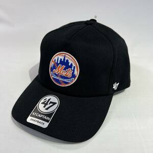 【新品】47BRAND CAPTAIN ニューヨーク メッツ ブラック　NY Mets Nantasket Black CAP ベースボール キャップ 帽子 