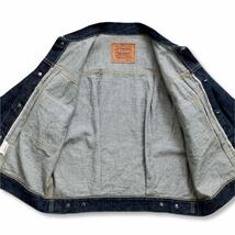 送料無料 美品 濃紺 98年製 日本製 復刻 Levi's リーバイス 71507-XX 507XX 2nd セカンド ビッグE BIGE 革パッチ デニム ジャケット 38_画像3