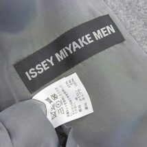 ◆美品◆ イッセイミヤケメン ISSEY MIYAKE MEN ウール オーバーサイズ フライフロント コート メンズ size1 ME03FA084 2020AW [Y03052]_画像8