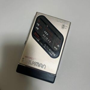 SONY ソニー WALKMAN ウォークマン WM-F203 TV FM AM STEREO CASSETTE CORDER RECORDING 通電品　ジャンク品　電池ボックス