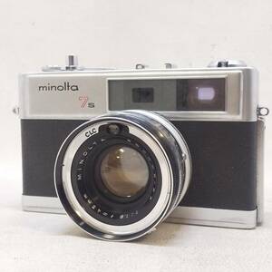 ◆minolta ミノルタ HI-MATIC 7S ROKKOR-PF 45mm f1.8 フィルムカメラ シャッターOK ジャンク◆R2165