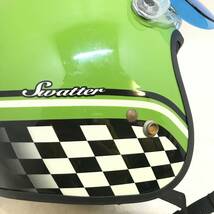 # Swatter グリーン ジェットヘル SPEEDMAX レトロ調 ヘルメット 安全帽 セーフティ 緑 シールド オートバイ 中古品 #K30172_画像9