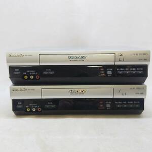 ◆Panasonic パナソニック VHS ビデオデッキ NV-HV62-S 本体のみ 2台セット 2006年製 通電OK 再生難あり ジャンク◆R2177