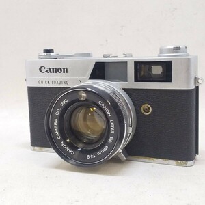 ◆CANON キャノン Canonet 19 CANON LENS SE 45mm F1.9 レンジファインダー QUICK LOADING フィルムカメラ シャッターOK ジャンク◆R2212