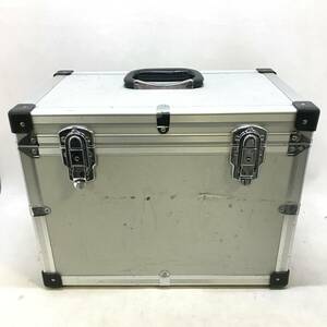 # storage case attache case storage box silver pocket hard case bulkhead . case storage scratch present condition goods #C30240