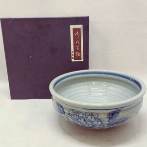 ◇ 九谷焼 紅椿窯 大皿 ボタン丼 大鉢 花柄 和食器 陶器 美品/現状品 ② ◇ G91326