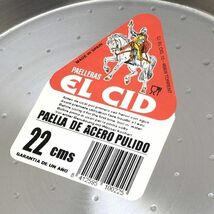 ♪恐らく未使用品 EL CID エルシッド パエリア鍋 22㎝ スペイン製 レシピ 付き パエージャ 料理 調理器具 フライパン♪K20144_画像2