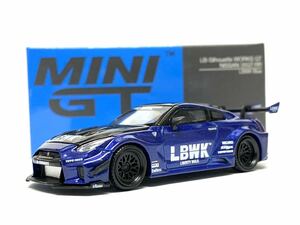 希少　MINI GT TSM MODEL 1/64 LB-silhouette works GT nissan 35GT-RR ver.2 LBWK blue PHD リバディウォーク