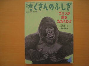 ゴリラが胸をたたくわけ/山極寿一/阿部知暁/たくさんのふしぎ2012年4月/巻末・ゴリラのポスター？/ドラミング