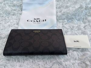 55 新品未使用 COACH コーチ 長財布 二つ折り 財布 アウトレット F74599