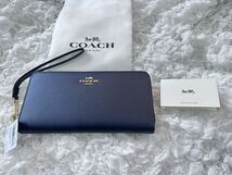 89 新品未使用 COACH コーチ 長財布 ラウンドファスナー アウトレット C3441_画像1