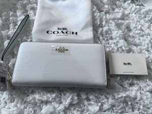 142 新品未使用　COACH コーチ 長財布 ラウンドファスナー アウトレット C3441