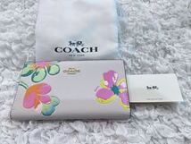 165 新品未使用COACH コーチ 長財布 花柄 アウトレット C8715_画像1