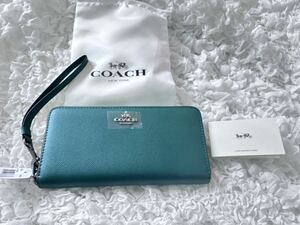 140 新品未使用 COACH コーチ 長財布 ラウンドファスナー アウトレット C3441