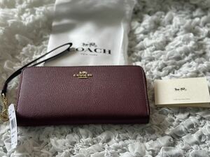 265 新品未使用 COACH コーチ 長財布 ラウンドファスナー アウトレット C3441