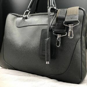 美品/2室 PELLE MORBIDA ペッレモルビダ メンズ キャピターノ ビジネスバッグ ブリーフケース ショルダー 2way レザー A4PC 大容量 グレー