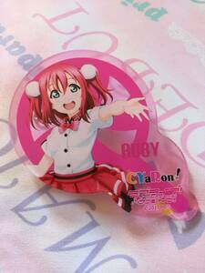 Hybrid Mind Market × ラブライブ!サンシャイン!! セレクトショップ アクリルバッジ 黒澤ルビィ CYaRon! HMM限定