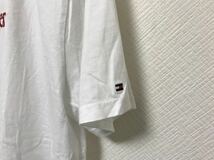 本物トミーヒルフィガーTOMMYHILFIGERコットンロゴ刺繍半袖Tシャツメンズサーフアメカジミリタリーワークスケーター白ホワイトSトルコ製_画像3