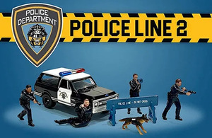 Mijo 4800セット限定モデル　アメリカンジオラマ 1/64　ポリスライン２/ Mijo Exclusive AMERICAN DIORAMA 1:64 POLICE LINE2