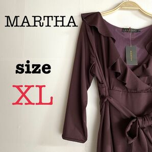 MARTHA マーサ【XL】膝丈ワンピース　大きいサイズ　パーティードレス