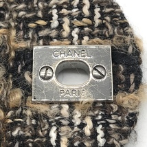 CHANEL シャネル マトラッセ ココマーク ターンロック ツイード チェーン ショルダー バッグ ブラウン 美品 k945_画像9