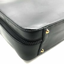 CELINE セリーヌ 2WAY レザー ハンド ブリーフ ビジネス ショルダー バッグ ブラック a2450_画像4