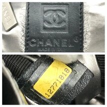 1円 CHANEL シャネル ココマーク スポーツライン ナイロン×キャンバス レザー ショルダー バッグ ブラック a2301_画像10