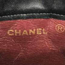 CHANEL シャネル ココマーク マトラッセ ラムスキン クラッチ バッグ ブラック 良品 a1821_画像7