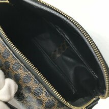 1円 良品 CELINE セリーヌ ブラック マカダム 2WAY PVC レザー ヴィンテージ ショルダー バッグ a2841_画像8