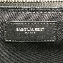 良品 YSL イヴサンローラン リヴ ゴーシュ キャンバス ハンド ビッグ トート バッグ ブラック ga2785_画像9