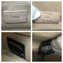 良品 FENDI フェンディ 2WAY ミニ キャナイ レザー チェーン ショルダー バッグ a2513_画像9