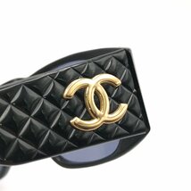 美品 CHANEL シャネル マトラッセ ココマーク サングラス アイウェア ブラック a233_画像8