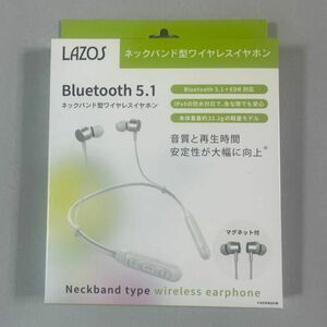 【Bluetoothイヤホン】ネックバンド型ワイヤレスイヤホン ブルートゥースイヤホン LAZOS L-BTE