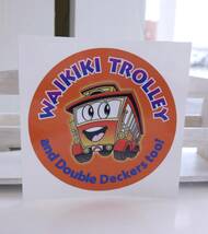 ★ハワイ直輸入★WAIKIKI TROLLEY ステッカー／ホノルル ワイキキ トロリー／シール／ホノルル＜TROLLEY＞_画像1