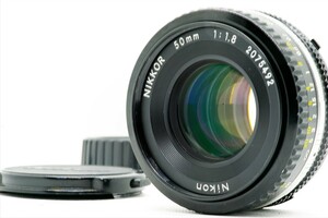 【未使用級】動作OK！綺麗な光学 ニコン Ai-s Nikkor 50mm f1.8S オールドレンズ パンケーキレンズ MF Nikon 単焦点 標準レンズ 作例