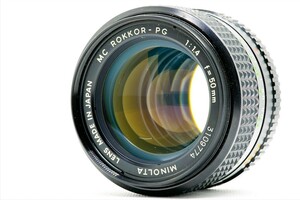 【貴婦人に近いクオリティ】動作OK！綺麗な写真 ミノルタ MC-ROKKOR PG 50mm F1.4 オールドレンズ 単焦点レンズ MF minolta